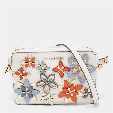 michael kors bristol floral appliqué leather crossbody|MICHAEL Michael Kors + Bristol Floral Appliqué Leather Crossbody.